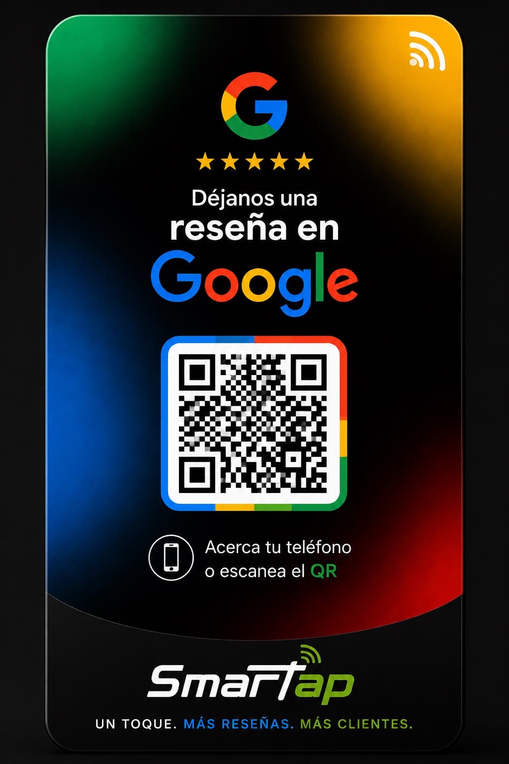 Tarjeta Smartap para solicitar reseñas en Google